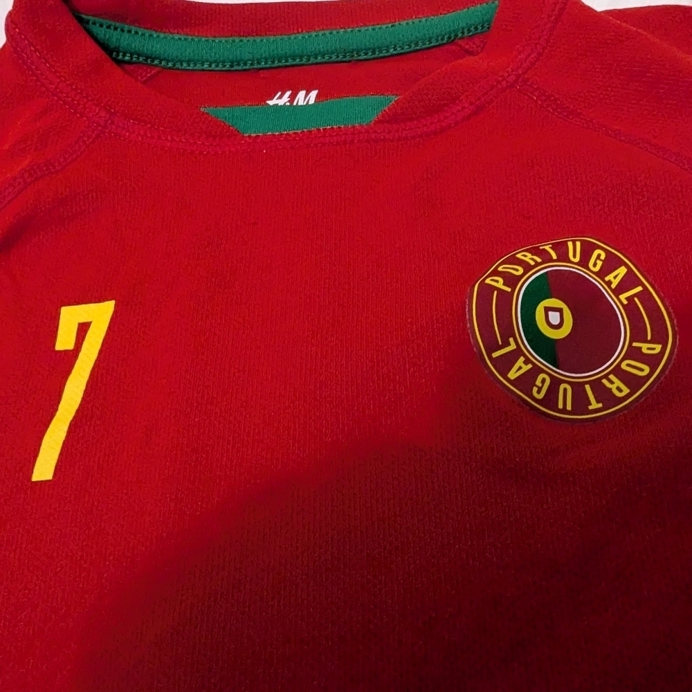 Portugal Soccer Shirt Red Quick Dry Kids Size 2-4 Years New Without Tags - Picture 7 of 10